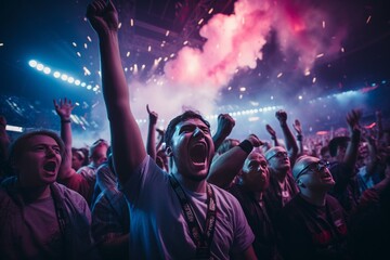 Cheering Crowd At An Esports Event, Generative AI