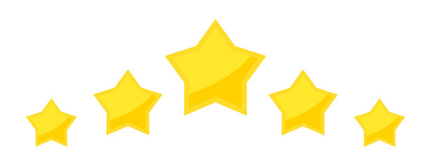 5 stars review, rate icon set