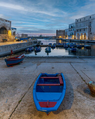 The old harbour view in Monopoli Town in Italy