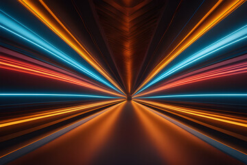 speed motion blur background, A breathtaking view of a nocturnal highway illuminated by streaking lights