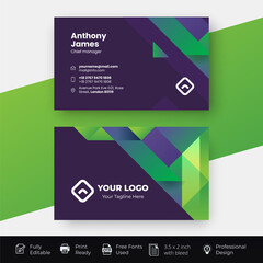 set of business cards front back