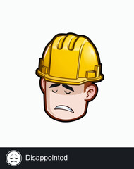Construction Worker - Expressions - Concerned - Disappointed