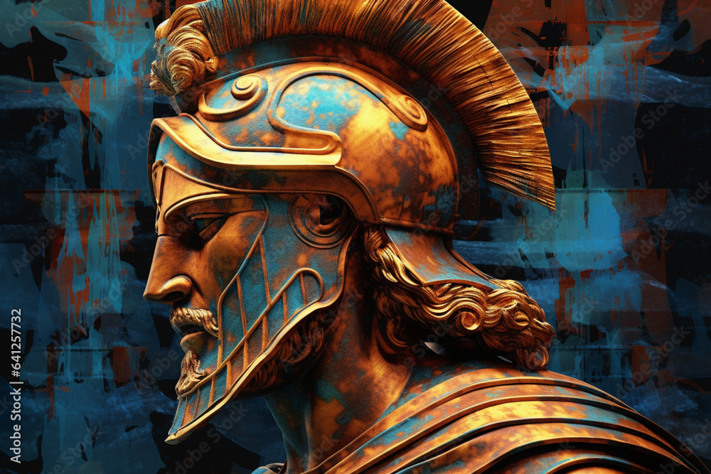 Leinwandbilder an image showcasing an abstract interpretation of philip ii, the renowned king of ancient macedonia.