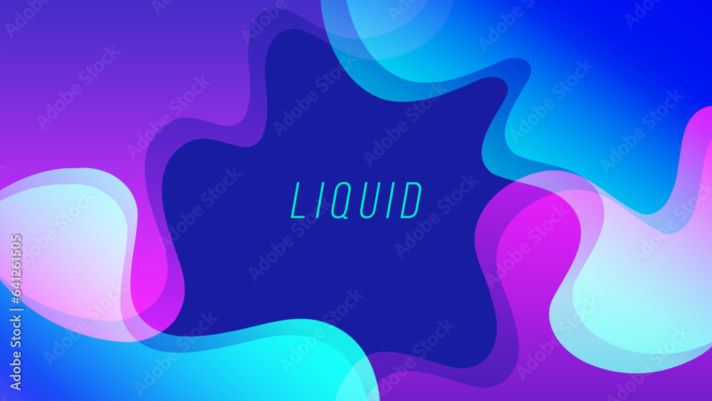 Leinwandbilder Abstract background with vibrant color liquid shapes. Flowing dynamic neon colored waves. Bright color gradients. Vector illustration.