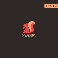 Squirrel Logo Design Vector Template. Modern Design. Vector Illustration