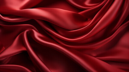 Obraz premium Luxury red satin smooth fabric background