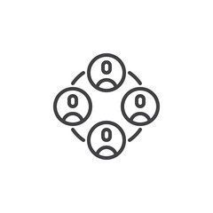 Collaboration line icon