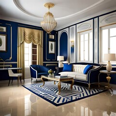 modern living room generating by AI technology