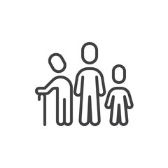 People generation line icon