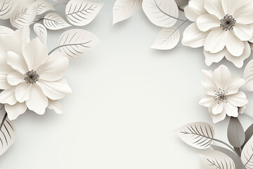 Abstract flowers and leaf background.