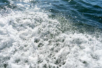 blue water body in a lake with a small waves in