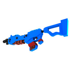 3d gamming gun render toy gun