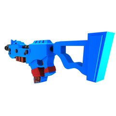 3d gamming gun render toy gun