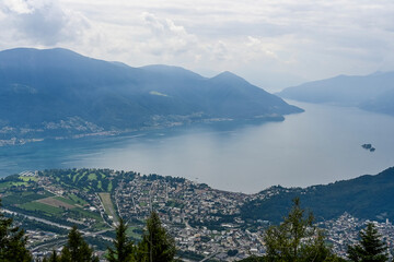 Cardada, Hausberg, Cimetta, Locarno, Maggia, Fluss, Flussdelta Lago Maggiore, See, Maggia-Delta,...