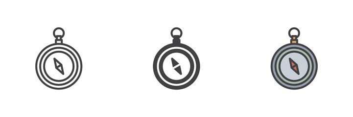 Compass different style icon set
