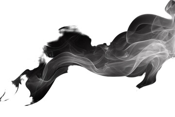 Abstarct smoke swirls, White smoke on black background, isolated, png, transparent background