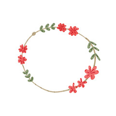 christmas wreath isolated