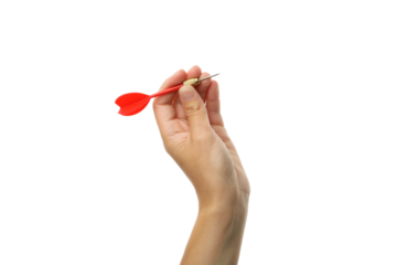 PNG, darts, dart in hand, isolated on white background