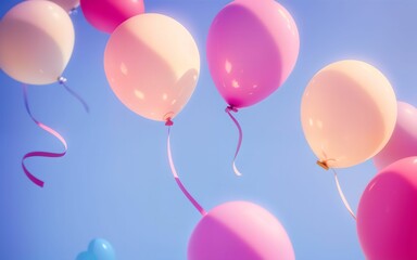 Vibrant Pastel Color Balloons Illuminate Playful Creations  ai generated