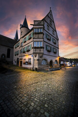 H&ocirc;tel de ville de Boersch, de nuit