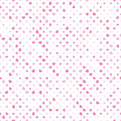 Seamless pattern with a heart of different shades and sizes. Background with a heart for textiles, packaging and creative design ideas