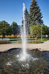 fountain in a city park, Oulu Finland