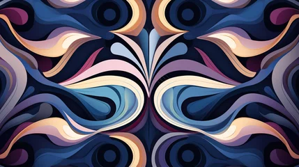 Gordijnen Beautiful geometric abstract seamless pattern © Ziyan Yang