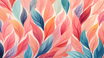 Design a pattern using watercolor-style brushstrokes, painterly textures, and other artistic elements.  leaves , This pattern would be perfect for businesses in the art or creative industries,