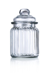 glass jar, isolated