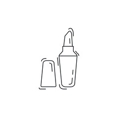 cosmetic Lipstick thin line icon.