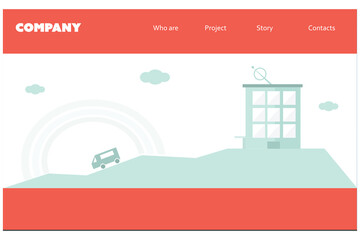 Digital png illustration of company text on website homepage template on transparent background