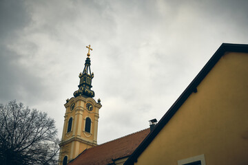 Belfry of Church Of The Assumption Of The Blessed Virgin Mary in Zemun, Belgrade