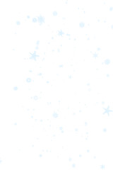 Digital png illustration of stars and snowflakes on transparent background