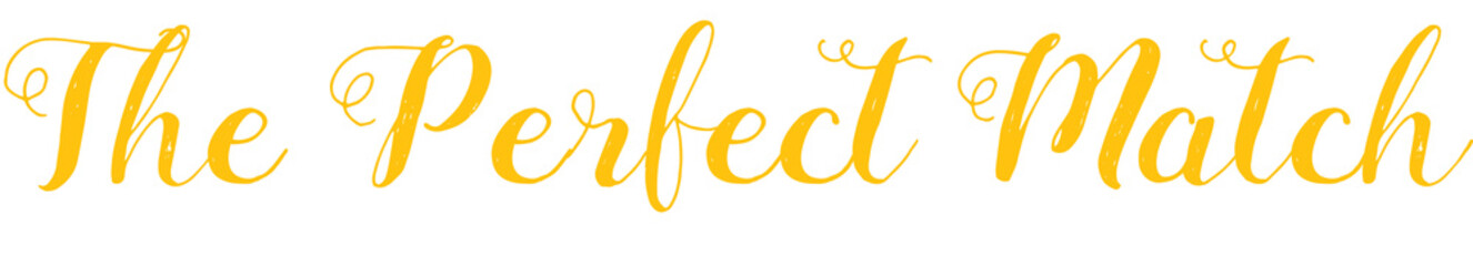 Digital png illustration of the perfect match text on transparent background