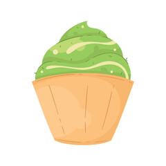 matcha tea cupcake