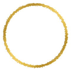 Gold circle frame.	
