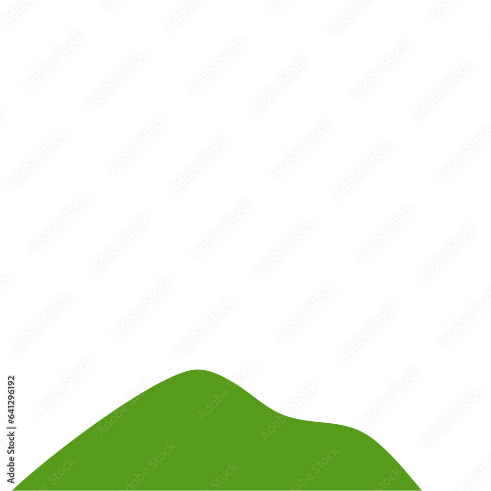 Wall mural Dark Green Mountain Illustration