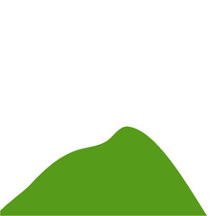 Fototapeta premium Dark Green Mountain Illustration