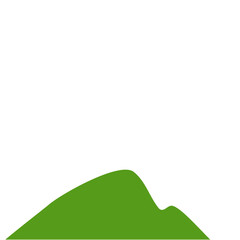 Dark Green Mountain Illustration