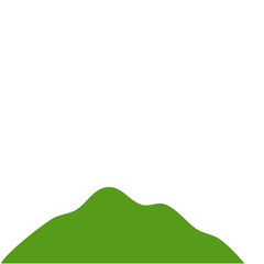 Fototapeta premium Dark Green Mountain Illustration