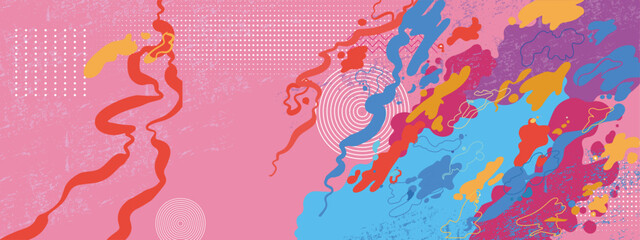 Vector abstract art vector background design with colorful art