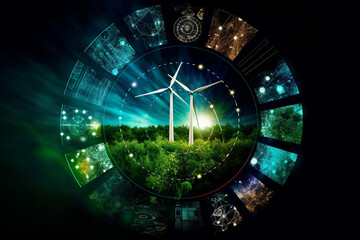 Advancing Sustainable Goals. Green Energy and Circular Economy. Wind energy.