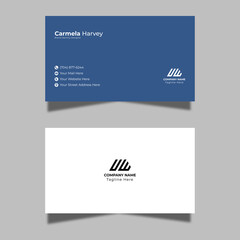 Elegant minimal business card template premium vector