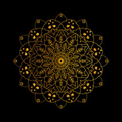 Vector luxury mandala background with golden arabesque pattern arabic islamic east style