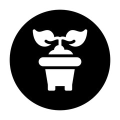 potted plant line icon best for web design