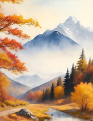 Autumn mountain view 