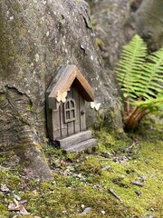 Fototapeta na wymiar Miniature house in Tramore Japanese garden