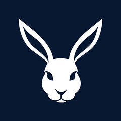 cute rabbit silhouette in black color © slowbuzzstudio