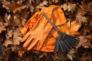 Tool cleaning autumn fall leaves seasonal