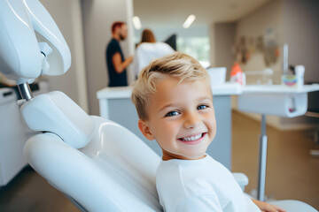 little boy at a Children's dentistry for healthy teeth and beautiful smile